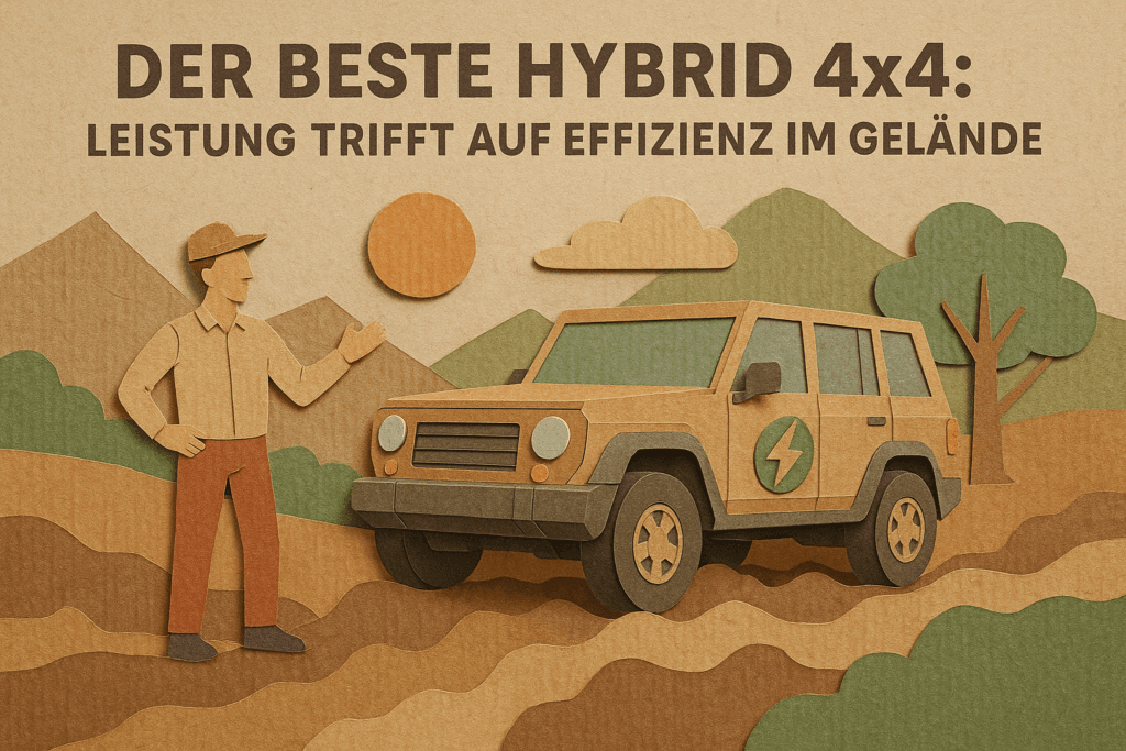 Hybridfahrzeug mit Allradantrieb beim Wechsel zwischen Elektro- und Verbrennungsmotor